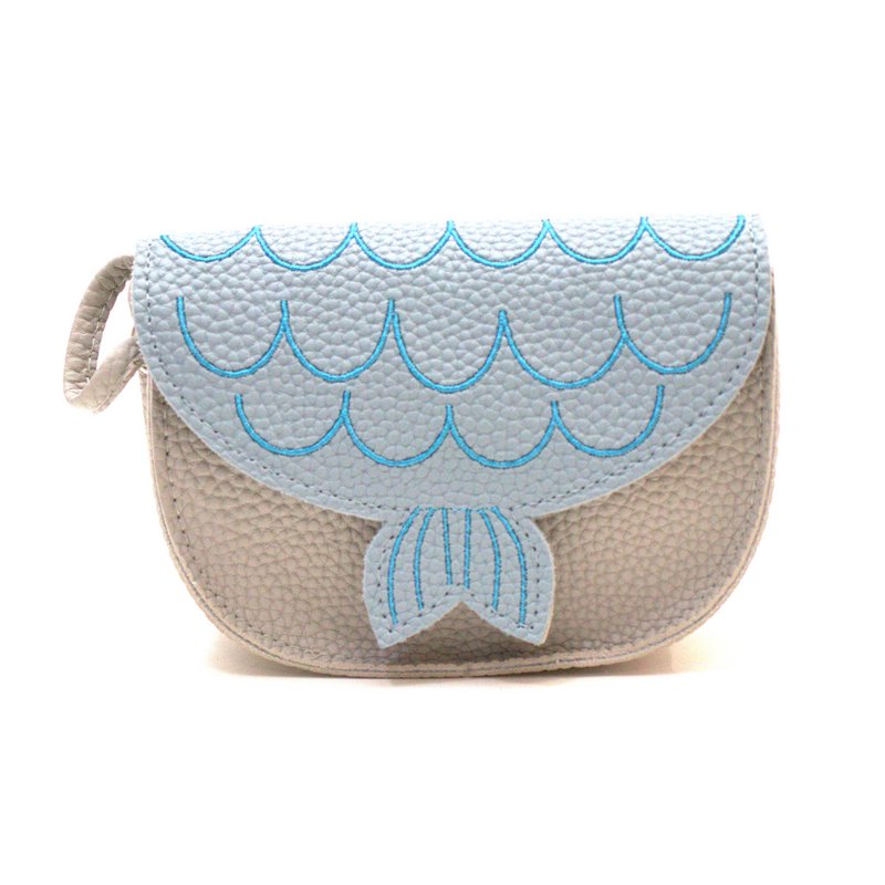 Adjustable animal shoulder bag for children "mermaid" - Asnee Blue
