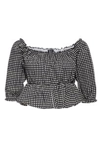 Carmen top in checked black