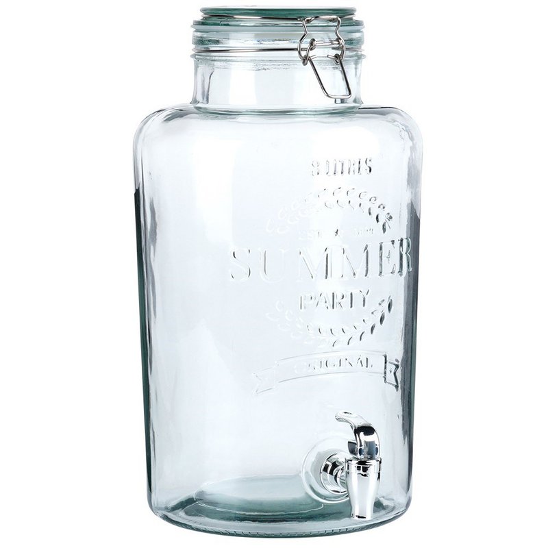 Dispenser with Tap Glass 8 l