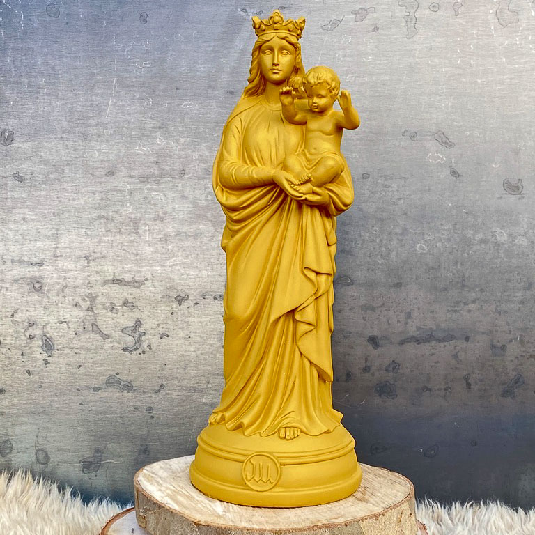 Statuetta di decorazione d'interni Notre-Dame de la Garde, ho visto la Vergine 30 cm - Colori senza tempo