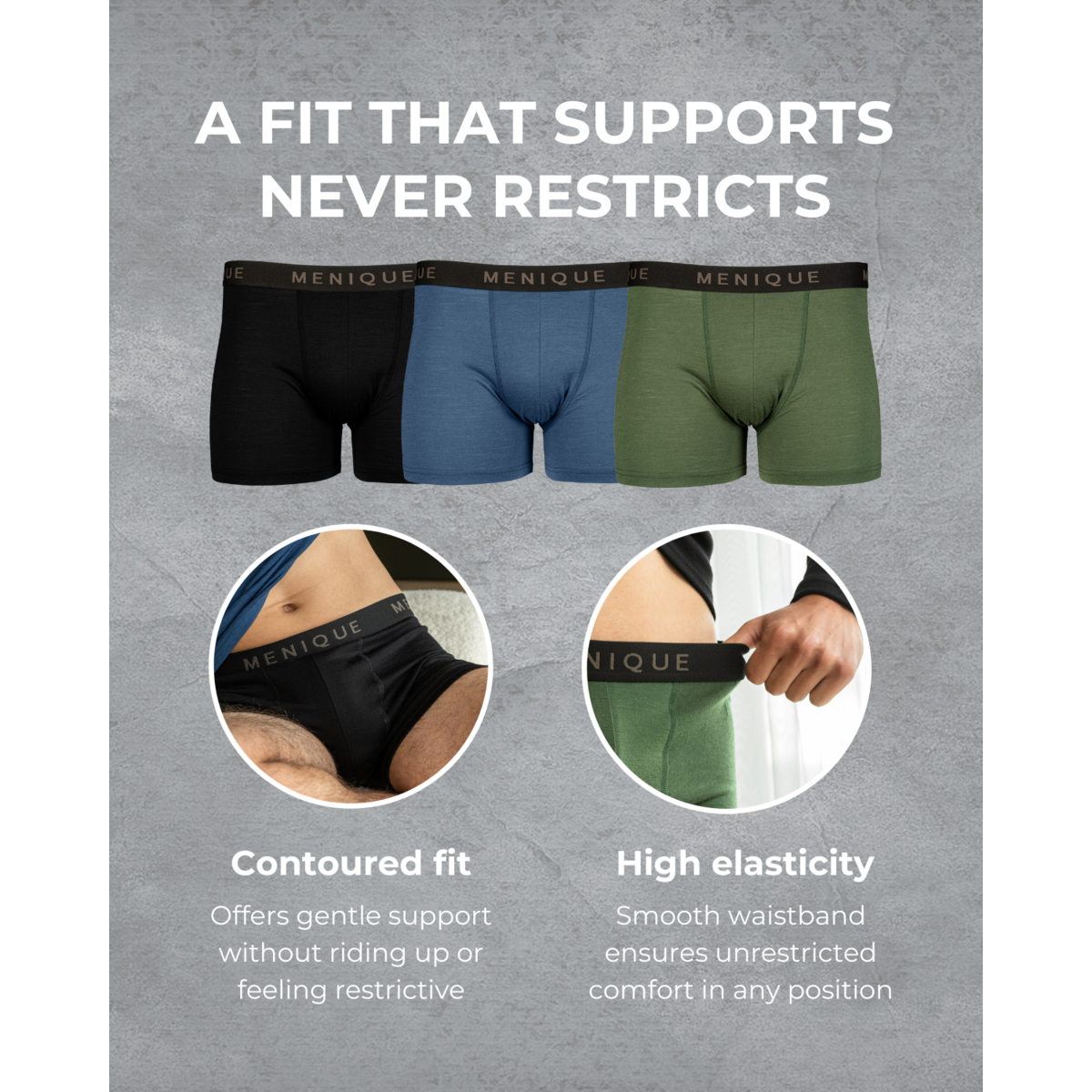 Men's Merino Short Boxer Briefs