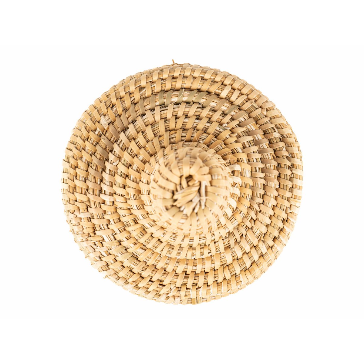 Marokkanischer Rattankorb mit Deckel, Boho, Ethno, handgefertigter marokkanischer Korb 15 cm