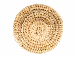 Moroccan Rattan Basket with Lid, Boho, Ethnic, Handmade Moroccan Basket 15 cm