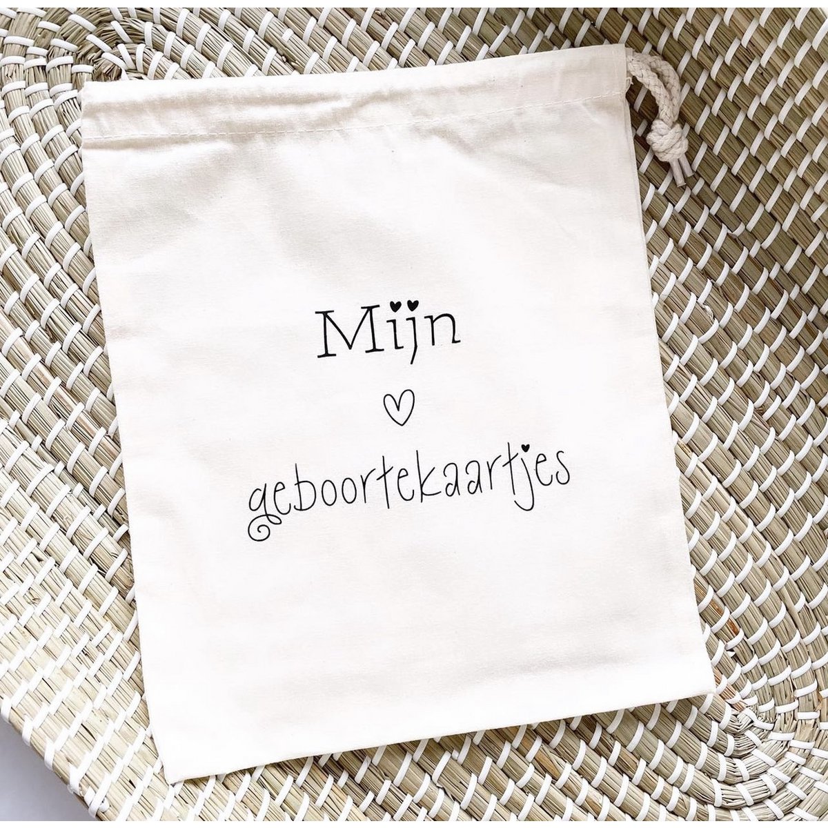 Storage bag for my birth announcements