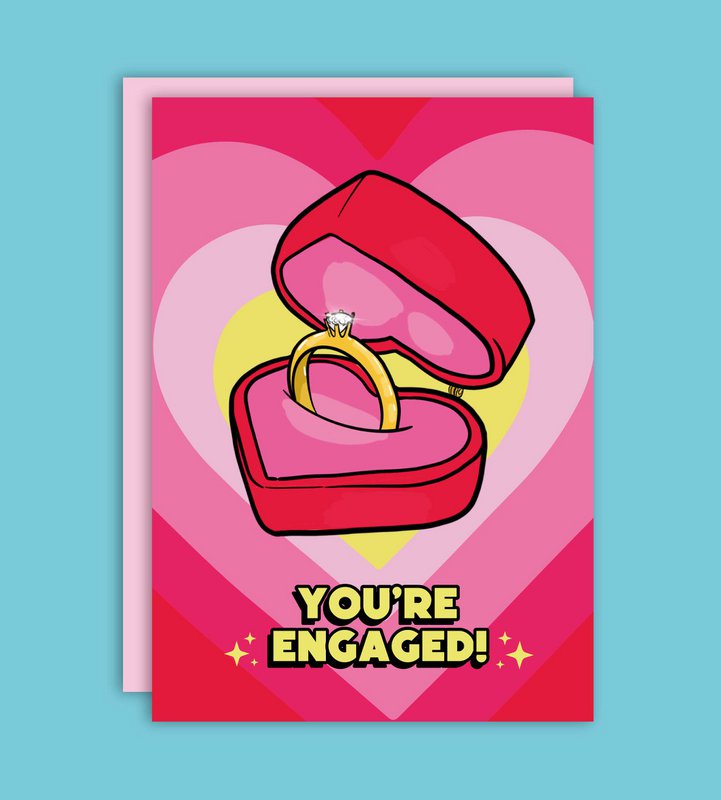 Du er forlovet! Lykønskningskort