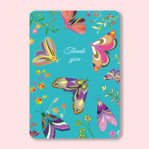 Butterflies Thank You Postcard