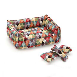Hundebett Box Bett Harlekin