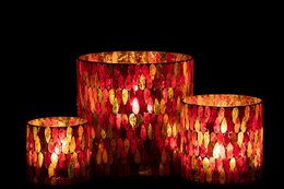 Bunte Wonderlight-Kerzen / Kerzenhalter