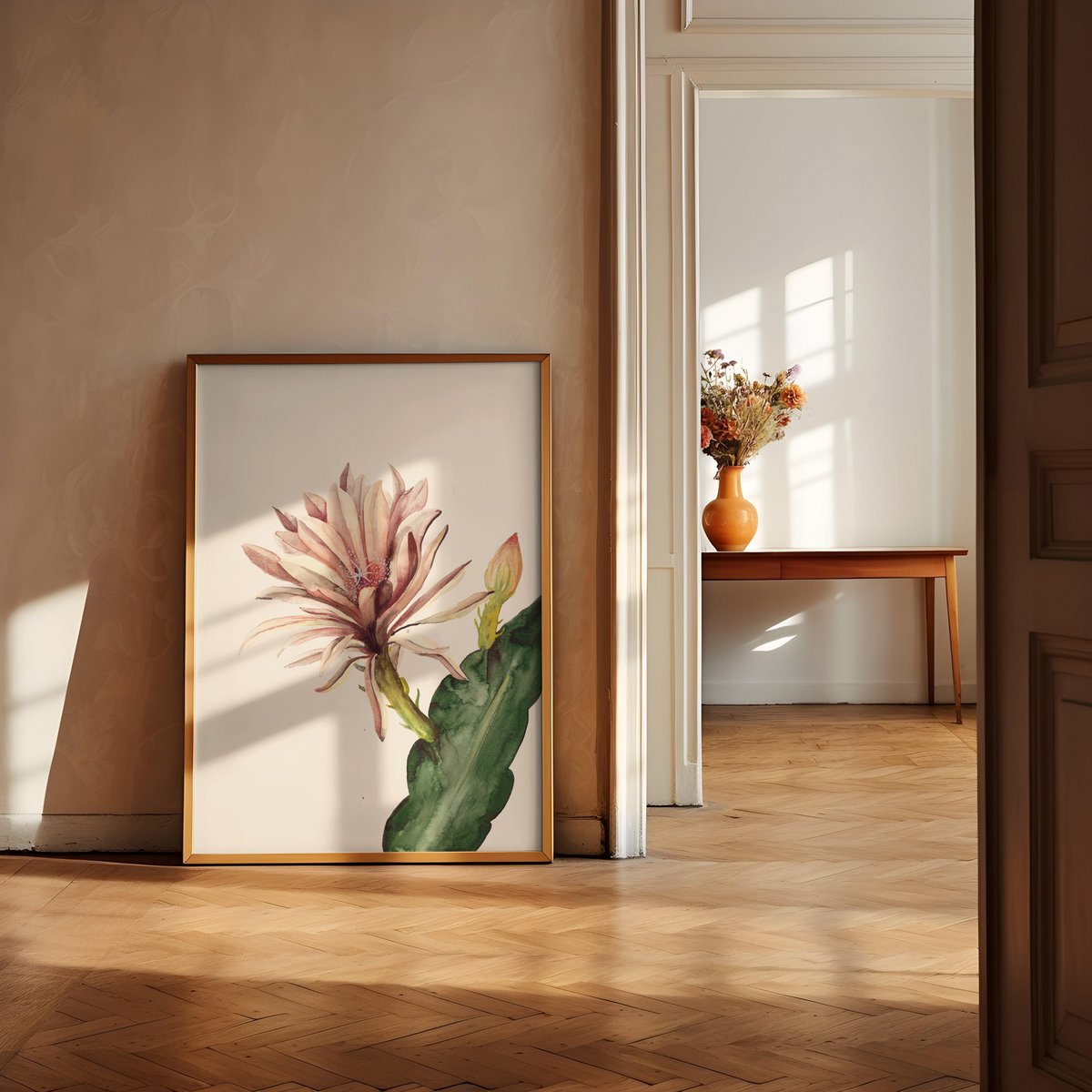 Kunstdruck - Red Cactus Flower