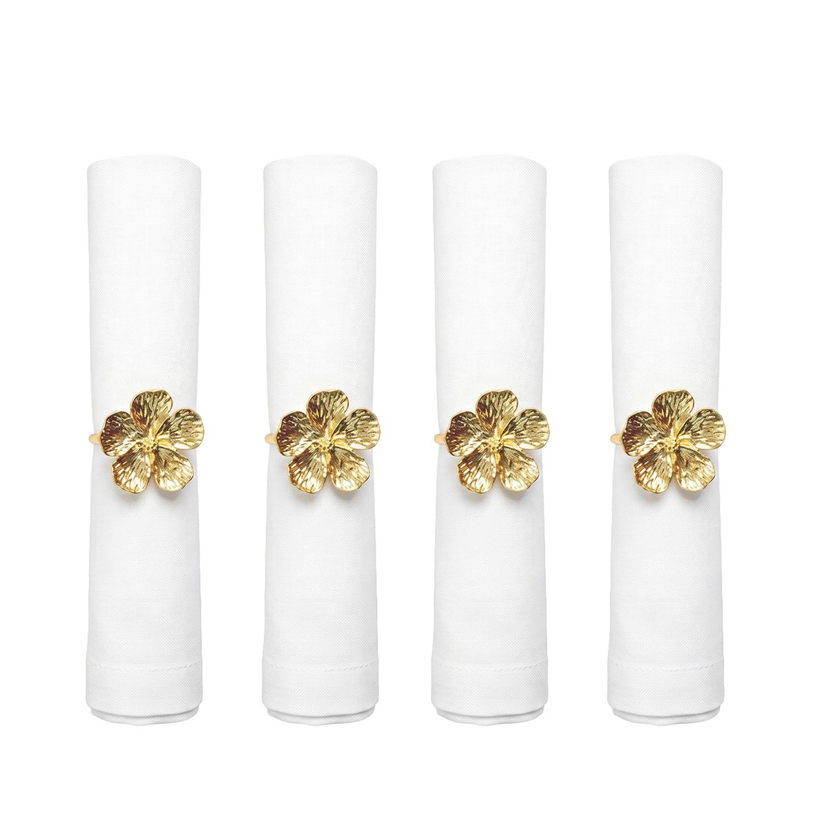 Viele 4 Runden goldener Blumen