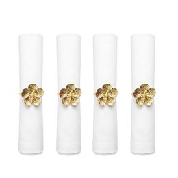Viele 4 Runden goldener Blumen