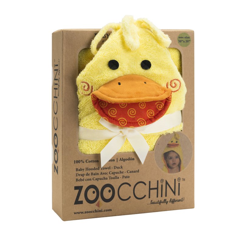 Zoocchini baby hættehåndklæde - Puddles the Duck