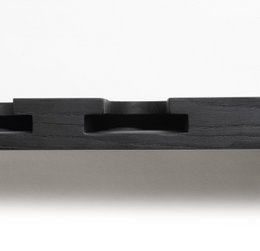 Tu Las™ Handmade Wooden Wall Mounted Wine Glass Holder - 94 x 22 x 4 cm - Durable Glass Rack - Black