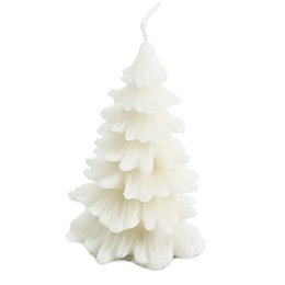 Candela albero di Natale rustica bianca