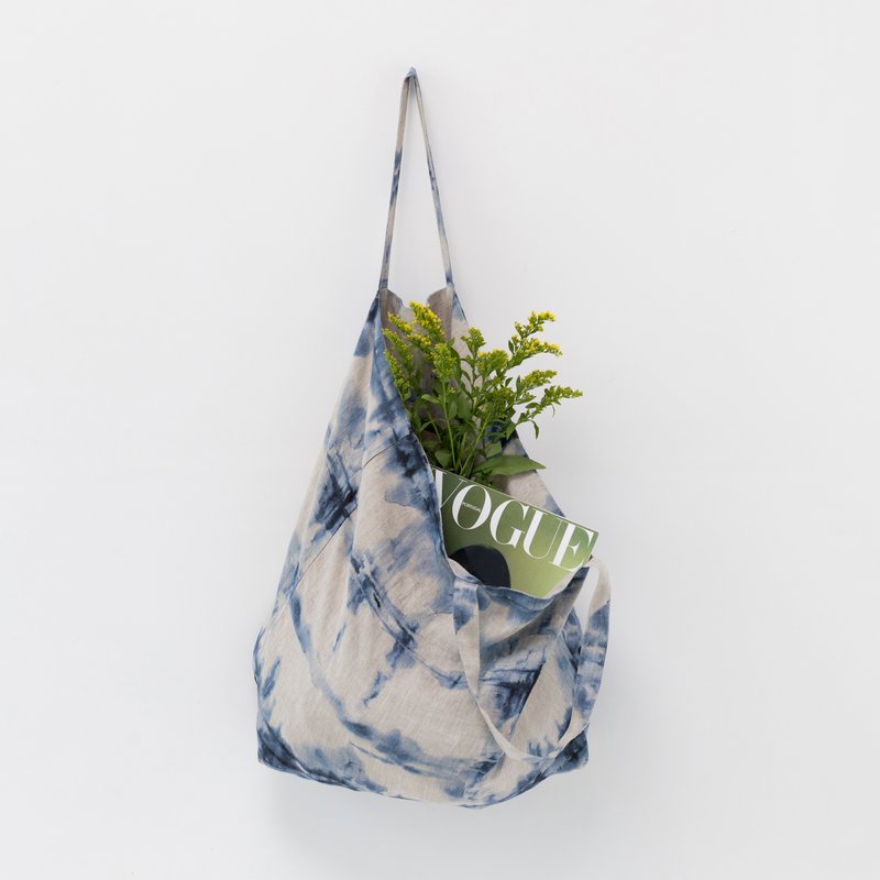 Tie Dye op natuurlijke linnen Big Bag