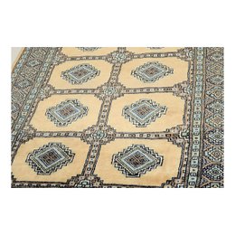 Bukhara handgeknoopt krijtachtig vloerkleed