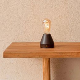 Lampada da tavolo ricaricabile Zavi Marrone Scuro