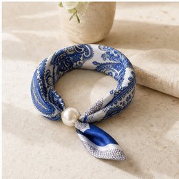 HS Parelsjaal Satijnprint Paisley - Meerdere Prints