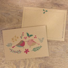 Postkarte Bird Love, wahlweise mit Briefumschlag