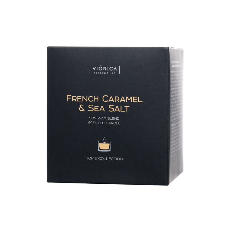 French Caramel & Sea Salt Sojawas Geurkaars 200 g