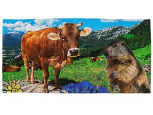 Bath towel alpine design, 140x70cm