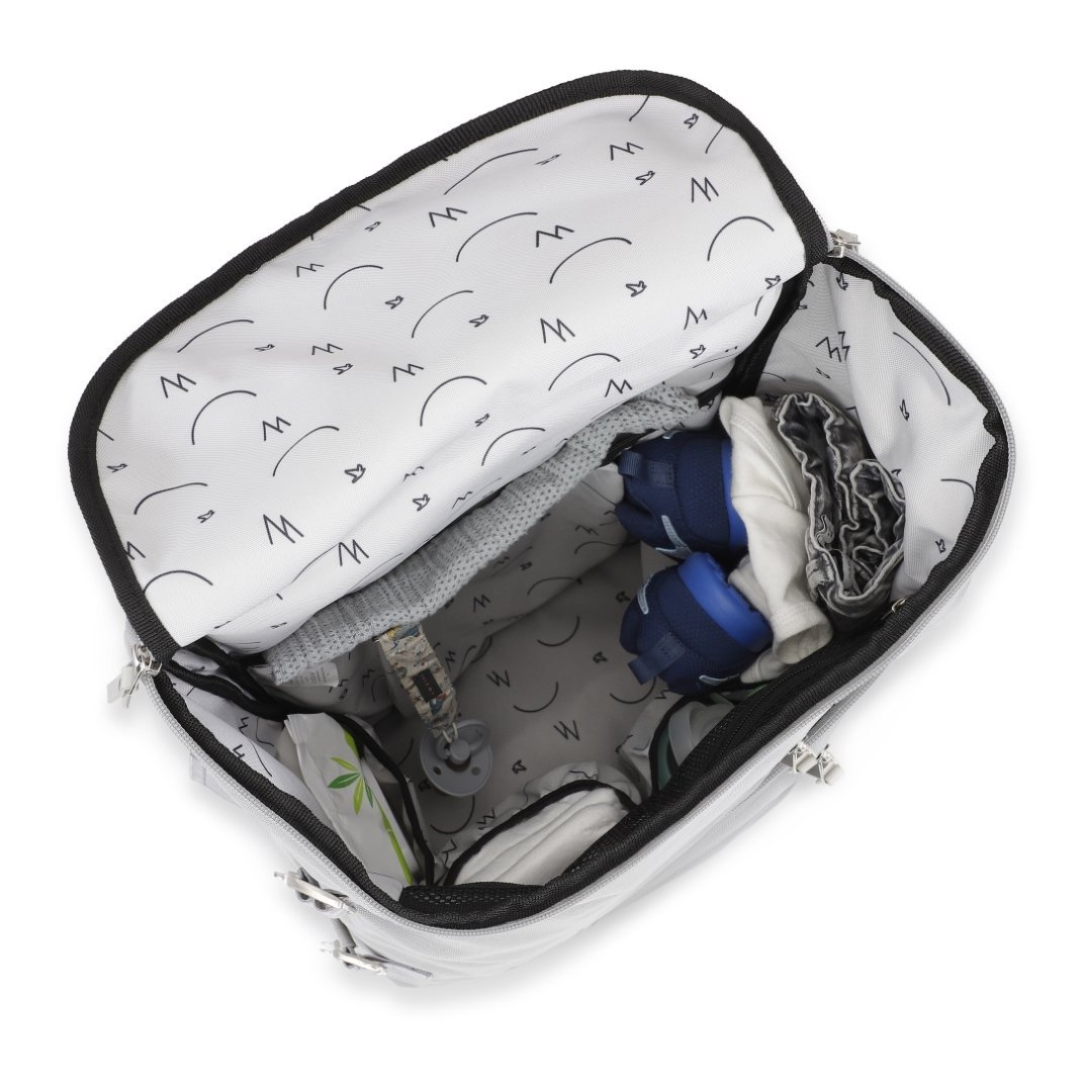 Gray ♻️ Recycled Polyester Diaper Bag