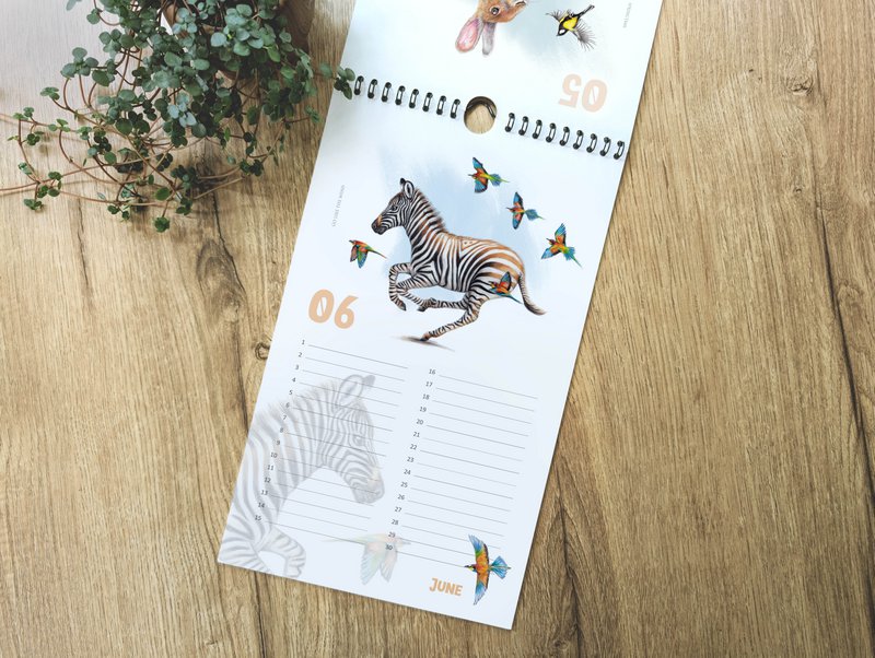 Dyrefødselsdagskalender, evighedskalender, miljøvenlig
