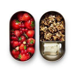NERO + BLUM Portapranzo Bento Inox | Emillabile | 2x500ml | Gris