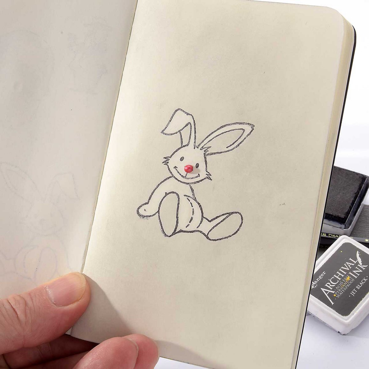 Stempel: Stofftier Hasi