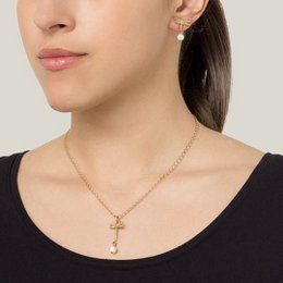 Mother-of-pearl Dragonfly necklace and earring set