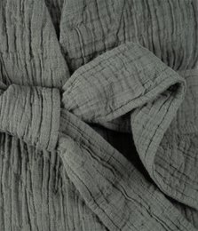 Cotton bathrobe Orion Solid Iceland moss