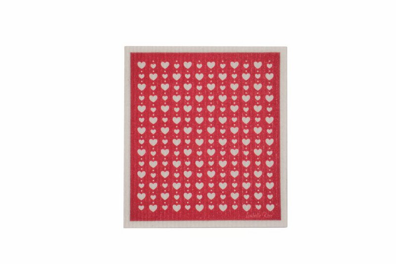 Strofinaccio Love rosso 17x20 cm Isabelle Rose