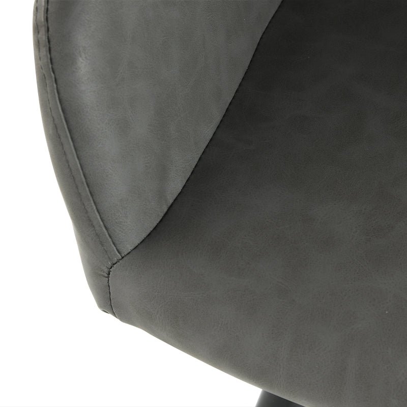 Sillas giratorias de Diamond Frazer [conjunto de 2] [gris] [cuero falso]