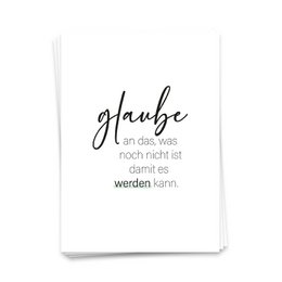 Tro på hvad der endnu ikke er, så det kan være - postkort 10 sæt
