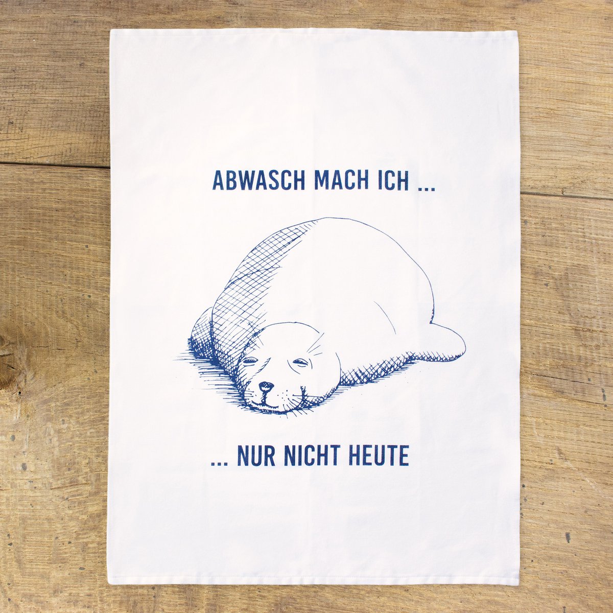 Tea towel “Lazy Seal”