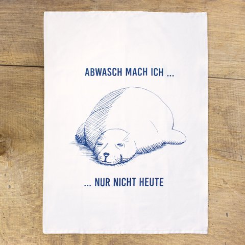 Tea towel “Lazy Seal”