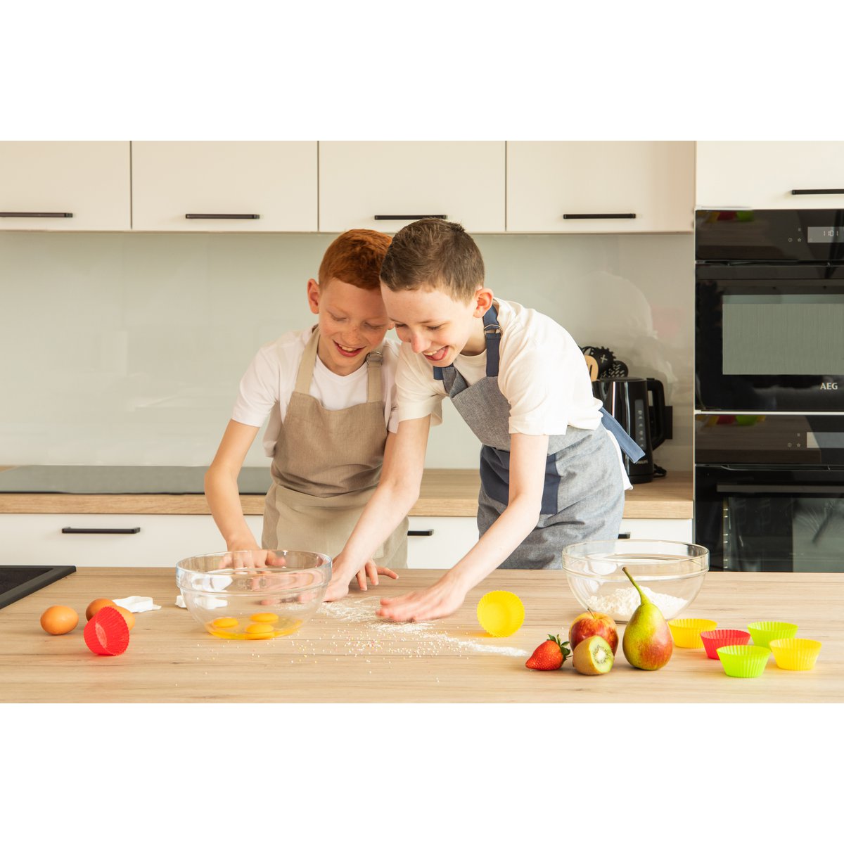 Kinderschort CHAMBRAY 52x63cm, rouille