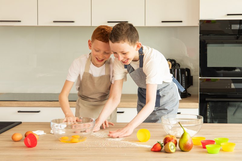 Kinderschort CHAMBRAY 52x63cm, rouille