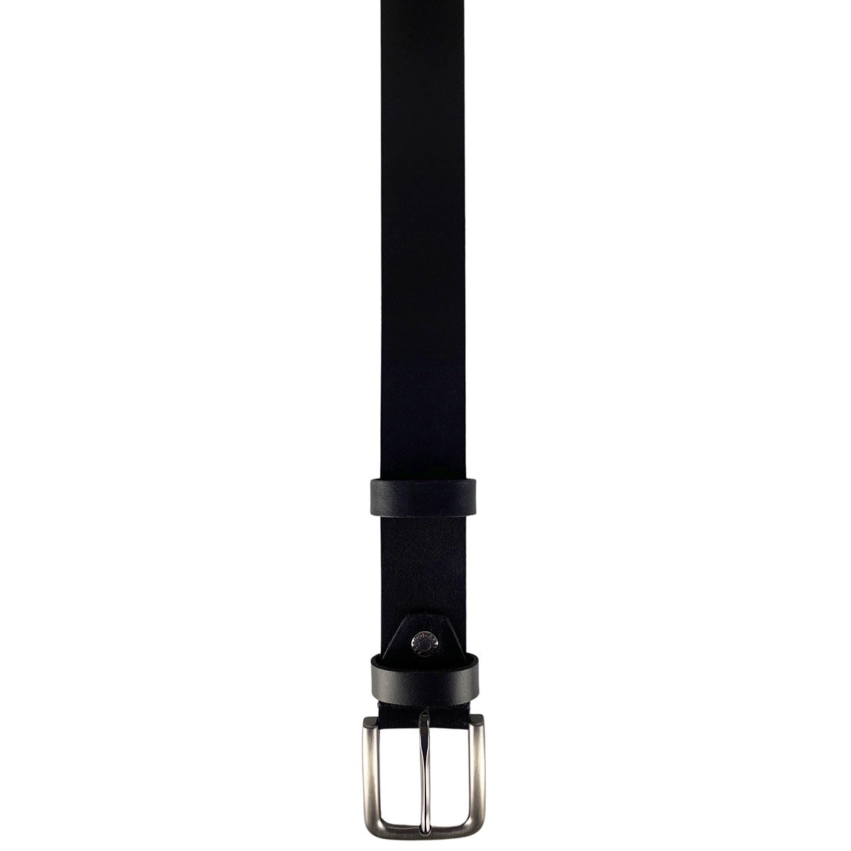 Men's or Women's Belt Black Italian Leather - 4 cm Wide Casual Leather Women's Belt Or Men's Belt