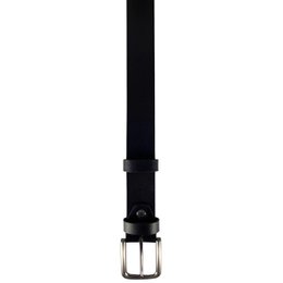 Herren- oder Damengürtel Schwarzes italienisches Leder - 4 cm breiter lässiger Damen- oder Herrengürtel aus Leder