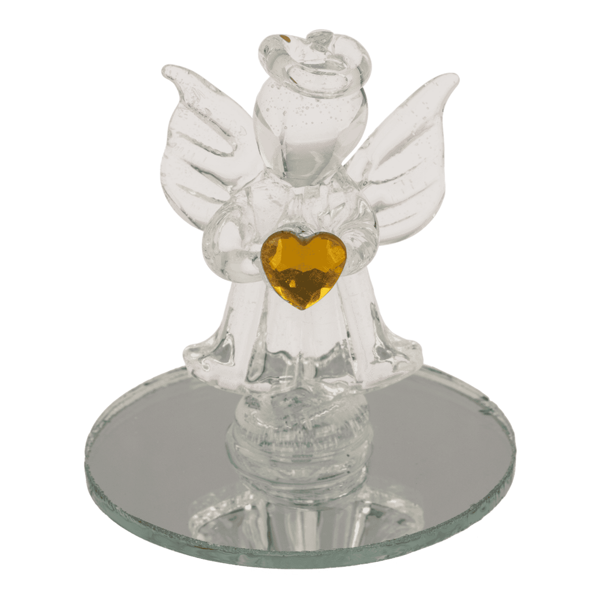 Glass Angel with Heart, 5 cm,