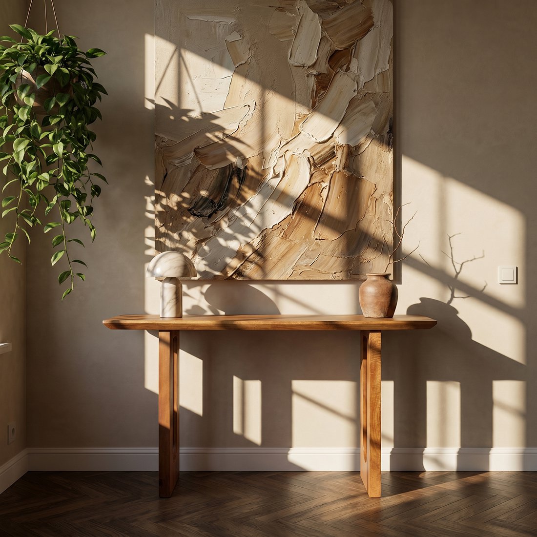 Bullnose mango wood side table Chamfered