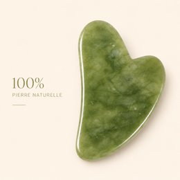 Juego de 11 + 1 gratis - Gua Sha de piedra de jade verde con tapa