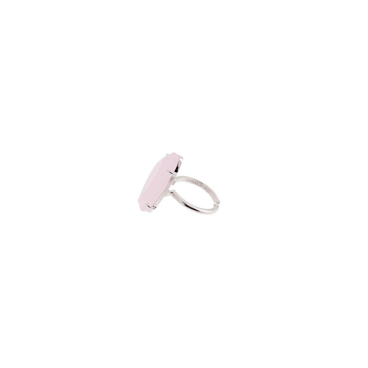 Starlight justerbar ring | Sølv Powder Pink