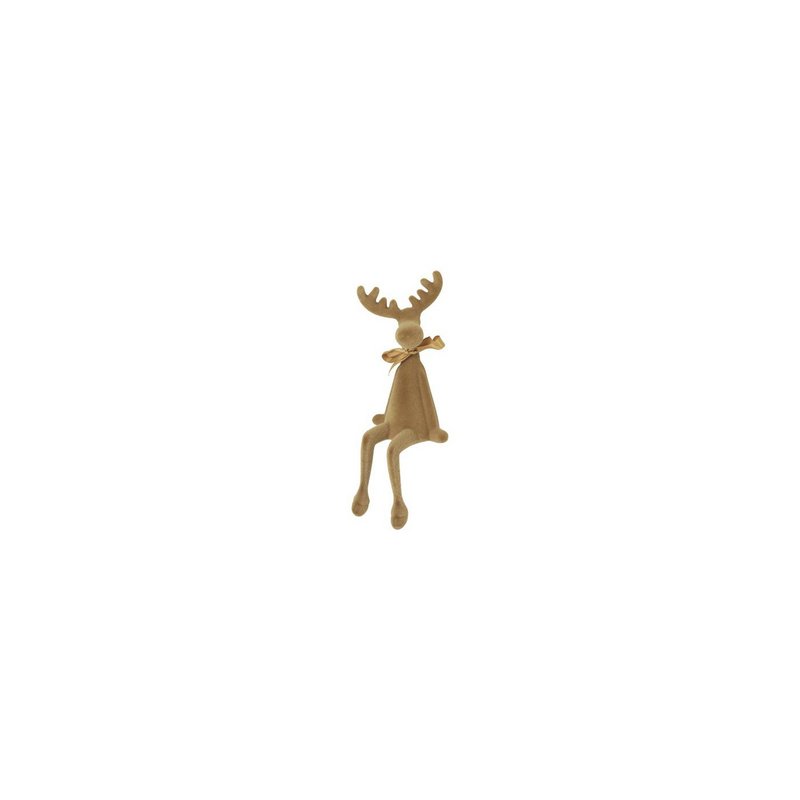Image Reindeer brown Velvet H25cm