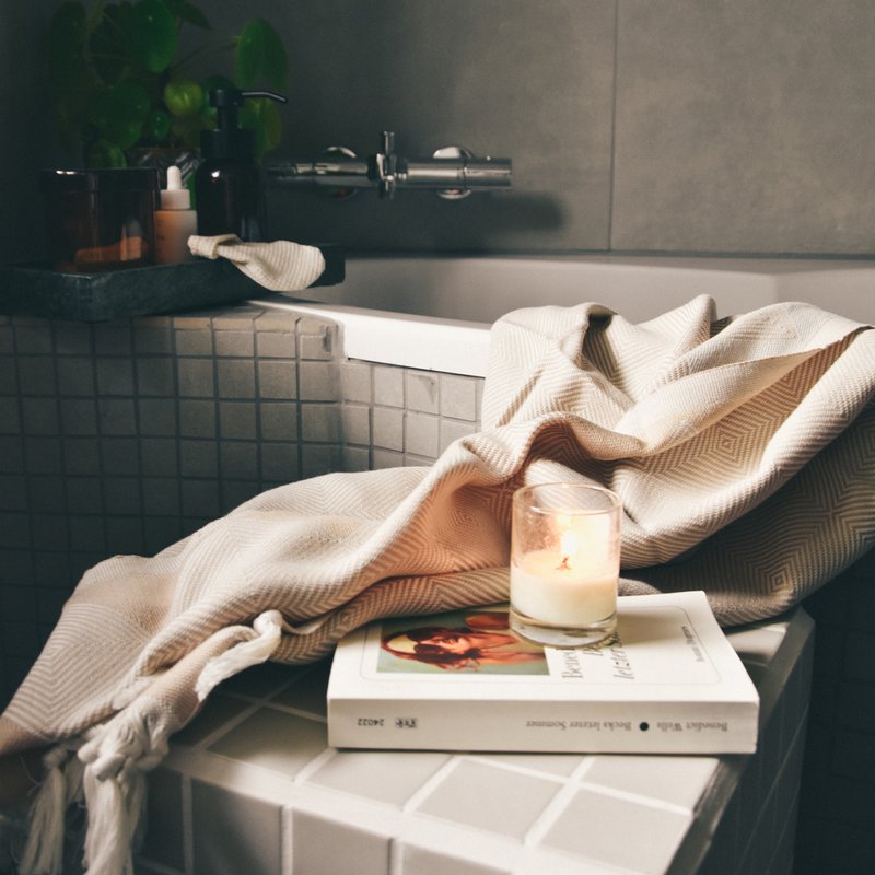 Ręcznik Hammam bawełna organiczna Kestane beżowy