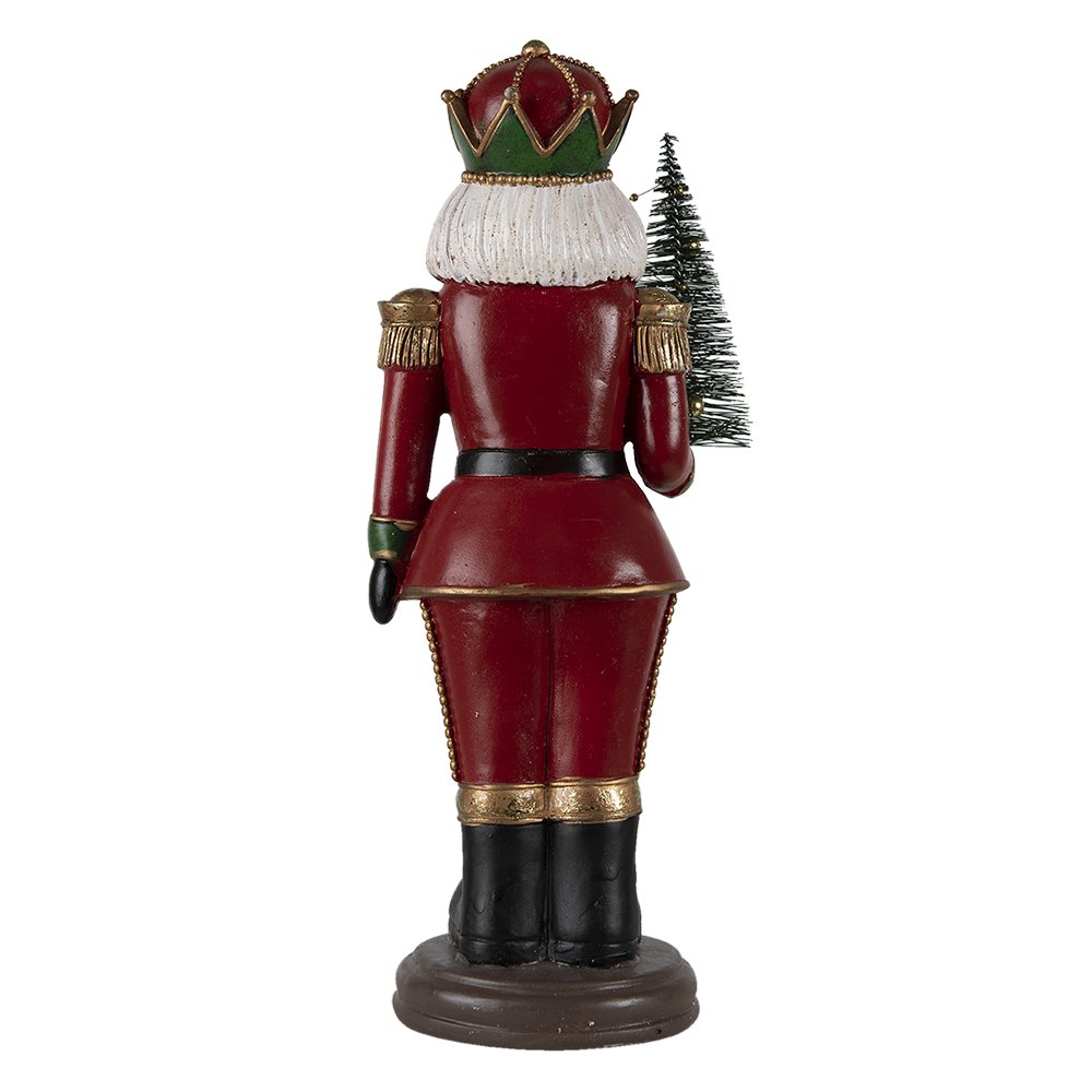 Image nutcracker 13x10x32 cm Red plastic Christmas decoration