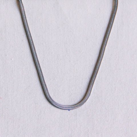Flache Schlangenkette 3mm - silberfarben