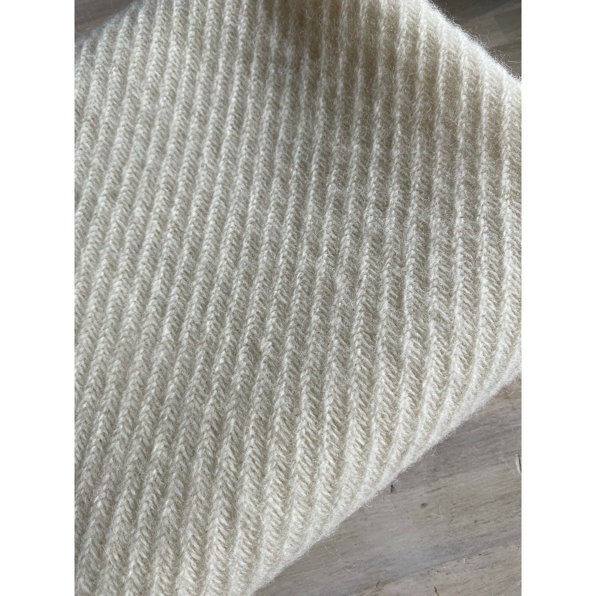 Wiegdeken wol - crema naturale