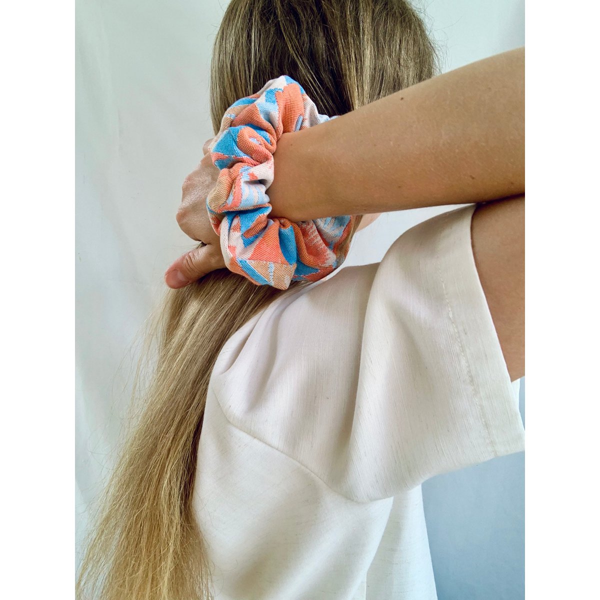 Scrunchie - Summer Flower Jacquard - Recycled